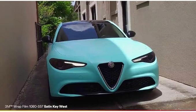 3M Car Wrap Roll 2080 Satin Key West | S57 | (5ft x 2ft (10 Sq/ft)) | Automotive Vinyl Wrap for Cars - Car Interior Wrap & Exterior | w/Free Instawraps Pro Glove