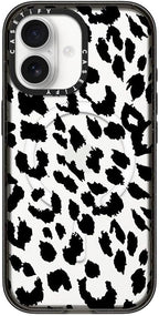 CASETiFY Impact iPhone 17 Case [Slim/Compatible with Magsafe / 8.2 ft. 4X Military Grade Drop Protection] - Lacie Leopard - Clear Black