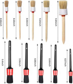 10PCS DUALSHINE Car Auto Detailing Brush Set, Auto Detailing Brushes Cleaner Car Detailing Brushes Exterior, Car Interior Brush for Detailing Cars Automotive Interior, Wheels, Exterior, Leather