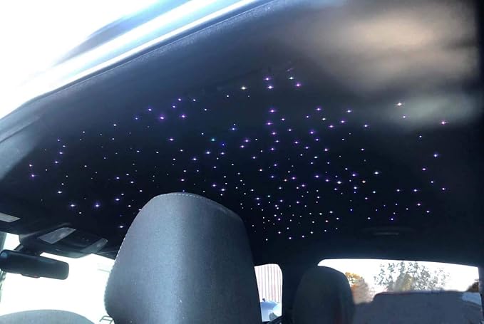 AZIMOM PMMA 50pcs 0.03in 6.5ft Plastic Fiber Optic Lights Cable Strands 0.75mm 2meter End Glow Fiber Strands Roll for Star Sky Ceiling All Kind LED Light Engine Driver Ceiling Decoration