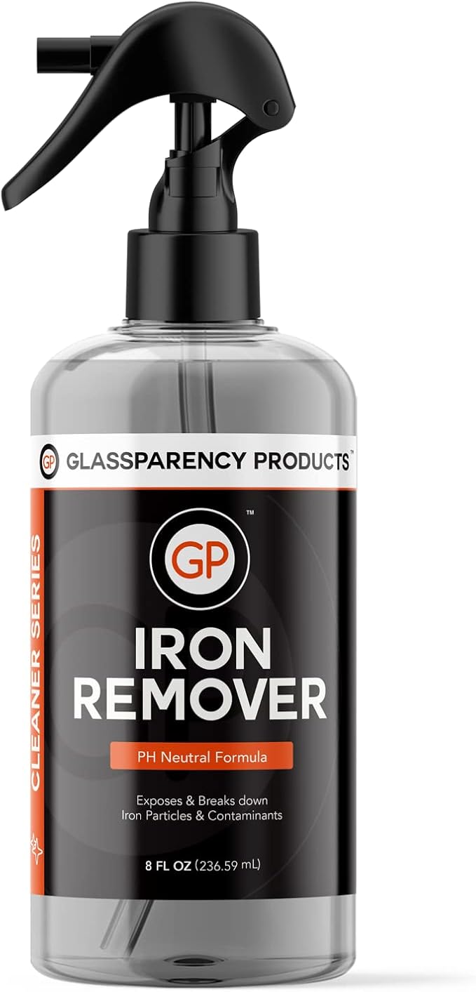 GlassParency Iron Remover (8 oz.) Remove Iron Particles and Decontaminate Car Paint | Fallout Rust Remover for Car Detailing