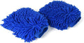 Chenille Microfiber Car Wash Mitt, Scratch Free Reusable Cleaning Glove, Soft Absorbent Auto Detailing Wash Mitt for Car Exterior & Interior – 1 Pack (Blue)