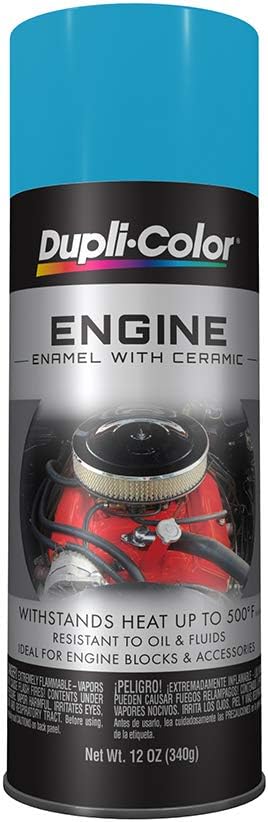 Dupli-Color DE1610 Engine Enamel Spray Paint with Ceramic - Pontiac Blue - 12 oz Aerosol Can