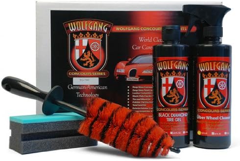 Wolfgang Uber Wheel Kit | Complete Wheel Cleaning & Detailing Set | Includes Cleaner, Brush, & Mitt | Safe for All Wheel Types | WG-6300 | 5-Piece