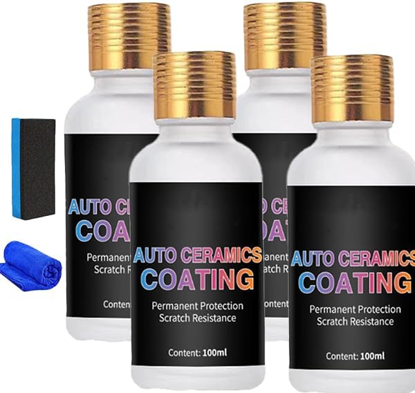 Auto Ceramics Coating,Car Wax Ceramic Coating,Auto Ceramic Coating,Waterproof And Quick Film Formation For Cars Motorcycles & Boats Ultra-High Gloss, Long-Term (4pcs)