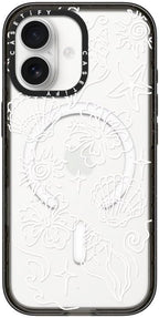 CASETiFY Impact iPhone 17 Case [Slim/Compatible with Magsafe / 8.2 ft. 4X Military Grade Drop Protection] - Sea Shore - Clear Black