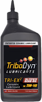 Tri-Ex2 75W-140 Synthetic Gear Oil - API GL-5/MT-1 - Patented Ceramic Technology - 1 Quart (1 Quart, 75W-140)