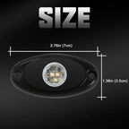 SUNPIE 20 Pods White Rock Lights – Quick Connect, 3 High Power Chips, 5M Extension Wires, Mounting Pads Included, 6000K Pure White, IP67 Waterproof, Fits Trucks, SUV, ATV, UTV, Trailer
