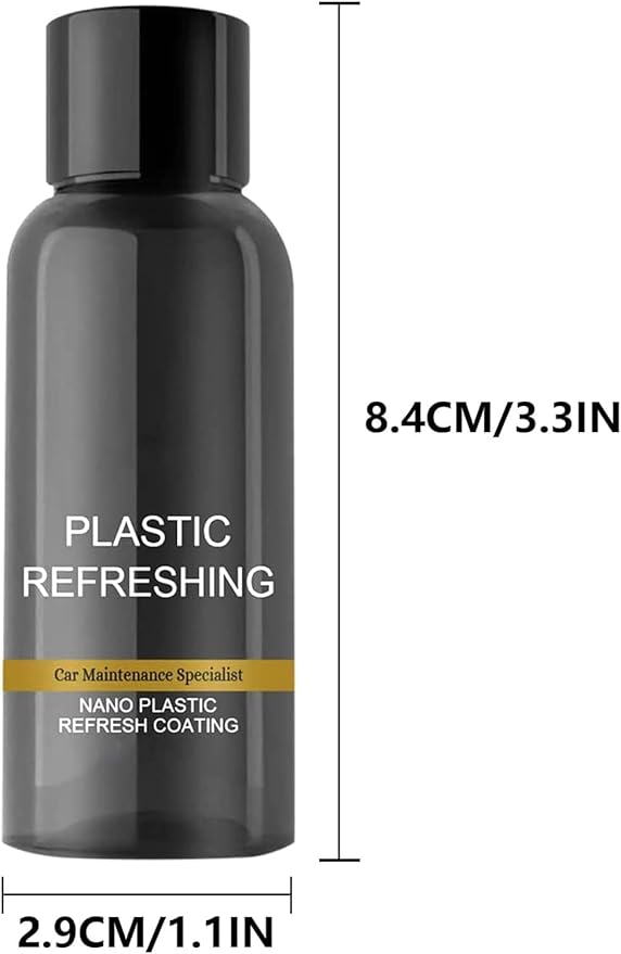 Plastic Cleaner & Restorer,Nano Plastic Refreshing Coating,Car Plastic Parts Retreading Agent,Car Plastic Restorer Prevents Drying Aging,Plastic Care for Cars,Truck,Motorcycle (30ml-2pcs)
