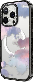 CASETiFY Impact Case for iPhone 16 Pro [Slim / 8.2 ft. 4X Military Grade Drop Protection/Compatible with Magsafe] - Clouds - Clear Black