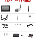 Digital Wireless 7" Monitor Forklift Front View Camera Magnetic 9600mA Battery