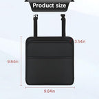 Zpana Car Seat Back Organizer, Leather Multipurpose Hanging Vehicle Backseat Headrest Storage Bag, Automotive Pouch Pocket Organizer for Kids & Adults, Universal for Truck SUV Sedan (Black)