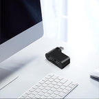 4 in 1 USB 2.0 Hub Docking Station 1 Usb2.0 480Mbps Rotatable Splitter Card Fast Reader for Laptop Notebook USB 2.0 Splitter Motherboard for Laptop Hub for Pc