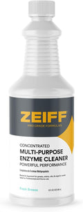 Zeiff Pro-Grade Multi-Purpose Probiotic Enzyme Cleaner - Pet Stain and Odor Remover, Drain Cleaner - Powerful Cleaning & Odor Eliminating Formula For Professional & Home Surfaces - 32 Ounce