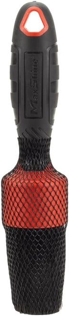 Maxshine Stubby Boar Hair Detailing Brush - Premium Detail Brush with 100% Natural Boar Hair Mixed Fiber for Auto Detailing, Wheels, Engine, Interior, Air Vents Cleaning - Bestselling Tool - Red