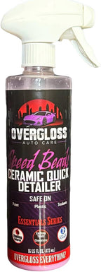 Speed Beads Ceramic Quick Detailer Spray, Si02 Hydrophobic Paint Protection, Streak-Free Gloss Enhancer, Non-Toxic Formula, 16 oz, By OverGloss Auto Care