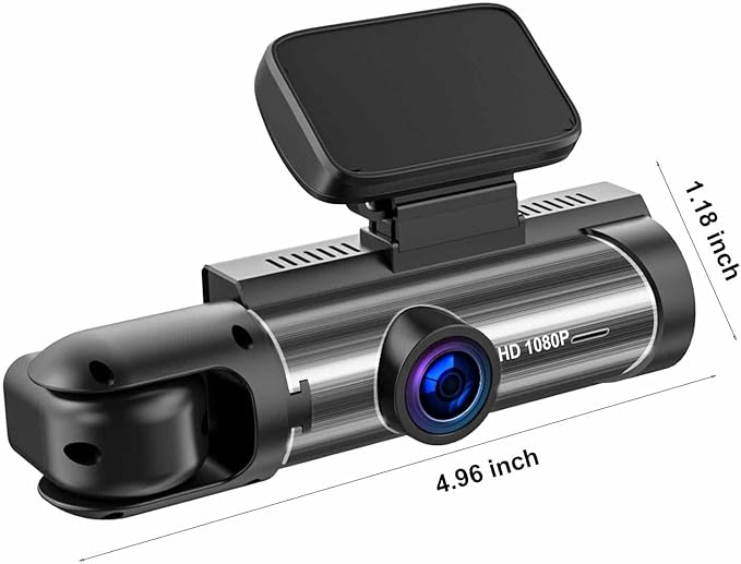 Dual Dash Cam Front and Inside, 1080P Dash Camera for Cars IR Night Vision Car Camera, Loop Recording, HDR, Accident Lock, 310 ° Wide-Angle, Parking Monitor, Motion Detection