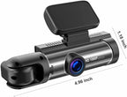 Dual Dash Cam Front and Inside, 1080P Dash Camera for Cars IR Night Vision Car Camera, Loop Recording, HDR, Accident Lock, 310 ° Wide-Angle, Parking Monitor, Motion Detection
