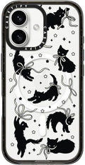 CASETiFY Impact Case for iPhone 16 [8.2ft 4X Military Grade Drop Protection/Compatible with Magsafe] - Black Cat - Clear Black