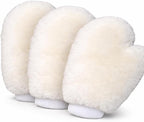 Natural Lambskin Wool Car Wash Mitt - Large Sheepskin for Wet and Dry Applications and Painters (3)