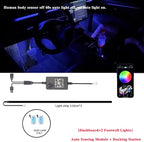 Interior Neon Lights for Tesla Model Y/3, Dreamcolor Acrylic Interior Car LED Strip Light for Tesla, Dynamic Chasing Music Sync Neon Ambient Lighting Kits for Tesla Model Y/3 (1 Strip Set B)