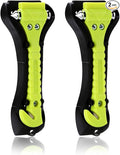 SINSEN Car Safety Hammer, Window Glass Hammer Breaker and Seatbelt Cutter, Emergency Automotive Escape Tool, 2-in-1 for Family Rescue, Glow in Dark, Set of 2 (S-02)