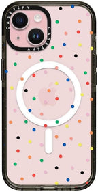 CASETiFY Impact iPhone 15 Case [Slim/Compatible with Magsafe / 8.2 ft. 4X Military Grade Drop Protection] - Candy Transparent - Clear Black