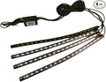 USB Adapter Light Strip, Car Neon Decorative Light, Car Ambient Lighting Kit, 8 Color Strip App, Interior Light, Music Sync Mode,for Cars, Pickups and SUVs, 4 Light Strips, 5V