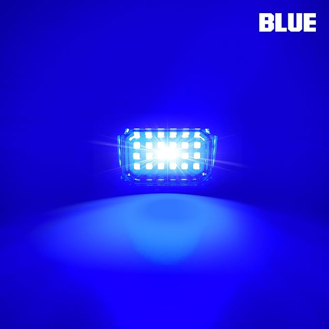 6Pods LED Rock Lights 24 LEDs Chips Neon Trail Rig Lamp Underglow Lights for Cars Trucks SUV ATV UTV(Blue)