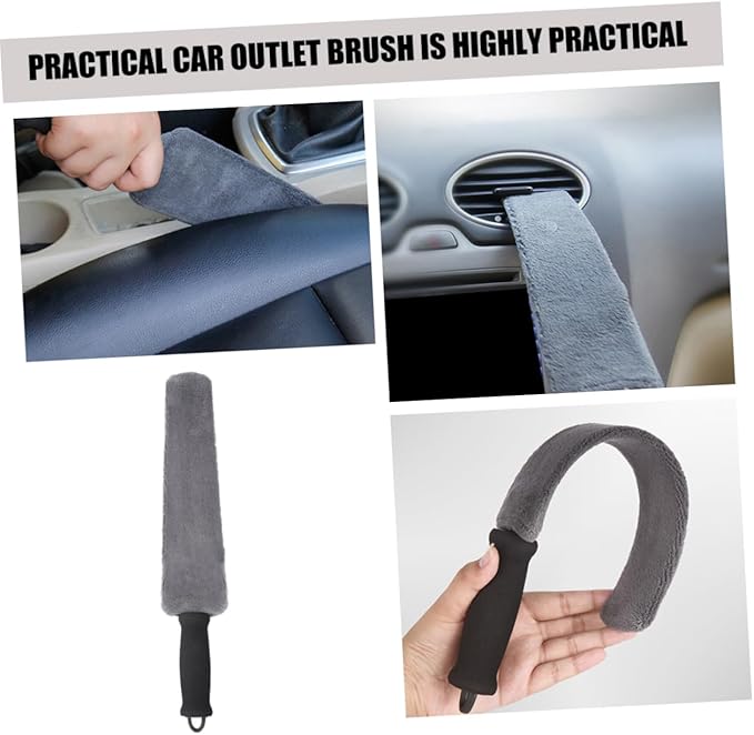 SOLUSTRE 5pcs Car Vent Cleaner Brush Soft Detail Cleaning Tool for Automotive Air Conditioner Outlets Lightweight Duster for Car Interior and Maintenance