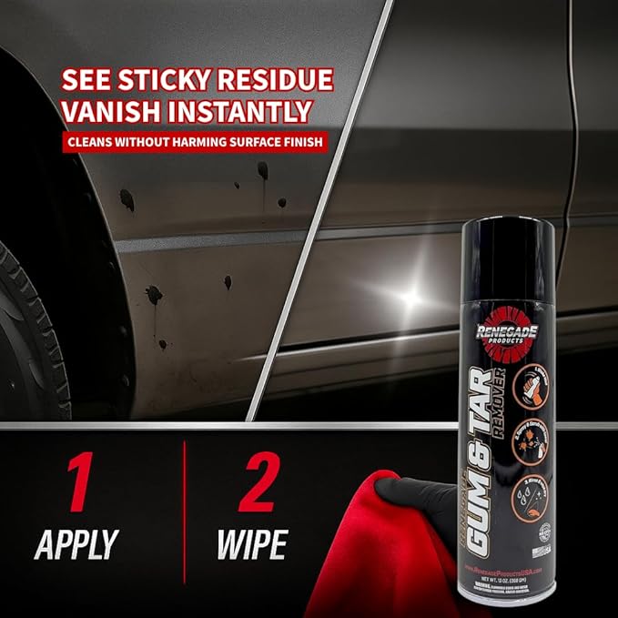 Renegade Products Concentrated Gum and Tar Remover, Good for Asphalt (Works with Foam Cannons, Foam Guns or Bucket Washes) Safe for Car Wash, Truck Wash, Motorcycles, RVs & More, 16 fl. Oz