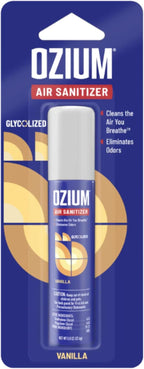 Ozium 0.8 oz. Air Sanitizer & Odor Eliminator for Homes, Cars, Offices and More, Vanilla Scent