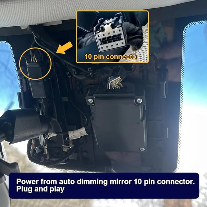 Fitcamx 4K Dash Cam Suitable for Chevy Suburban & Tahoe 2015-2020 (with Auto-Dimming), Integrated OEM Look, 2160P UHD Video, Built-in WiFi, Loop Recording, G-Sensor, Easy to Install, 64GB Card