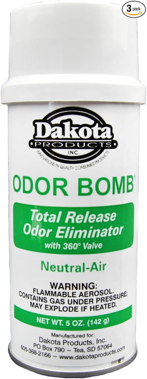 Odor Bomb Odor Eliminator for Home, Car Scent Bomb, Car Deodorizer & Musty Smell Eliminator For Home & Business, One Time Total Release, 5 oz, 3 Pack