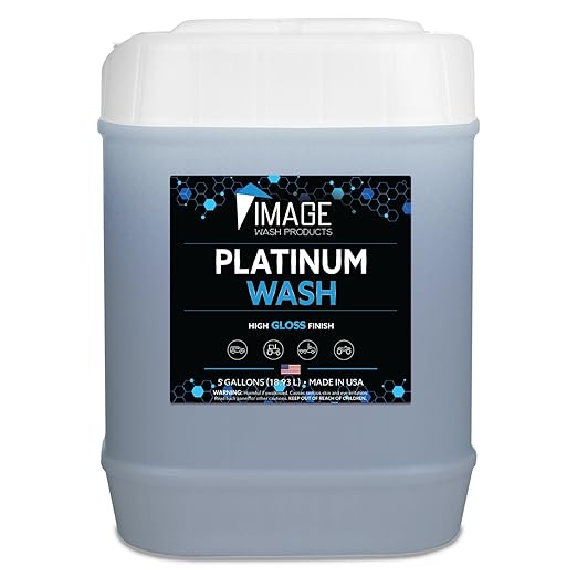 Image Wash (5-Gallon) Platinum Wash Car Soap Concentrated pH-Neutral Foam Soap for Foam Cannon & Bucket wipe Safe for Wax Ceramic Coatings High Lubricity Biodegradable Formula with Bubble Gum Scent