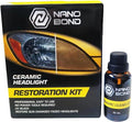 Nano Bond Ceramic Headlight Restoration Kit - No Power Tools Needed, Self-Leveling Headlight Clear Coat, 3 Easy Steps, Removes Oxidation from Foggy Plastic Lenses, 30ml Bottle