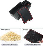 SKTU 2022 2023 Chevy Bolt EUV Center Console Organizer 2023 Chevy Bolt EUV LT/Premier Insert ABS Black Materials Tray 2023 Chevy Bolt EUV Accessories with Coin Holder (Red)