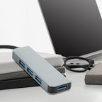 High-Speed USB Hub Expander for Laptop Computer Multiple USB Adapter for Keyboard Mouse Printer and External Drives Plug and Use Data Splitter