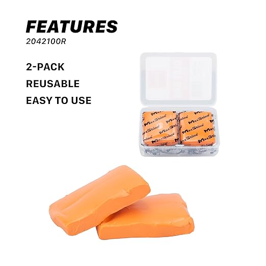 Maxshine 2-Pack Magic Clay Bar (50g Each) – Fine Grade Material for Car Clay Bar Auto Detailing – Cleans & Removes Surface Contaminants Paintwork, Glass, Plastic, Metal Surface