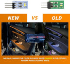 NJSBYL Door Pocket Handle Ambient Lighting Circuit Board for B-MW X1 2016-2022, Gran Turismo 2020-2017, 7 Series F01/LWB F02 LCI 2012-2015 Interior Door Panel Light Orange-White Courtesy Light Kit