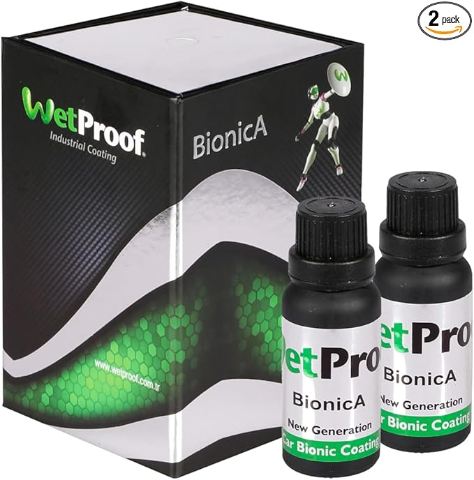 BIONICA Car Wax Nano Ceramic Coating - 50ml - Water Repellent, Scratch Resistance, High Gloss, UV Protection, Easy Application - for All Cars, Bikes, Motorbikes, Motorcycles, SUV's