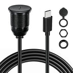 Single Port USB C 3.0 Male to USB C 3.0 Female Extension Cable,Flush Mount Waterproof Panel Cable for Car,Truck,Boat,Motorcycle Dashboard 3.3ft