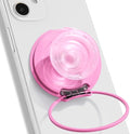 On The Grip Compatible with Magsafe Ultra-Thin Collapsible Phone Grip – Sleek Magnetic Phone Holder for iPhone & Android, 360 Rotation, Wireless Charger Compatible, Durable & Portable (Pink)
