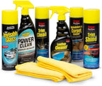 Stoner Car Care 99056 Interior Detailing 8-Piece Kit Includes Carpet and Upholstery Cleaner, Leather Cleaner, Trim Shine, Trim Clean, Premium Glass Cleaner, Power Clean, and Two Microfibers