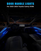 Blue LED Inner Door Handle Bowl Mood Light for 2025 2026 Camry XV80 Classy Interior Illumination, Decorative Interior Mood Lighting, 4PCS