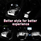 Car LED Strip Light, 24 LEDs RGB Neon Interior Atmosphere Lights, 12V Under Dash Ambient Night Light, Cigarette Lighter Auto Interior Decorative Lamp, Car Accessories (White)
