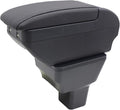 YJYWZH Double-Layer Armrest Box for Nissan Versa Almera 2020-2024 Car Center Storage Box Organizer Interior Hand Centre Consoles with 4 USB Port Cup Holder Black Accessories