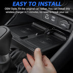 Wireless Car Charger for Honda CRV 2023 2024 2025, Dual Wireless Fast Phone Charging Pad for 6th Gen Honda CR-V LX EX Sport Hybrid Center Console Panel Interior Accessories Upgrades