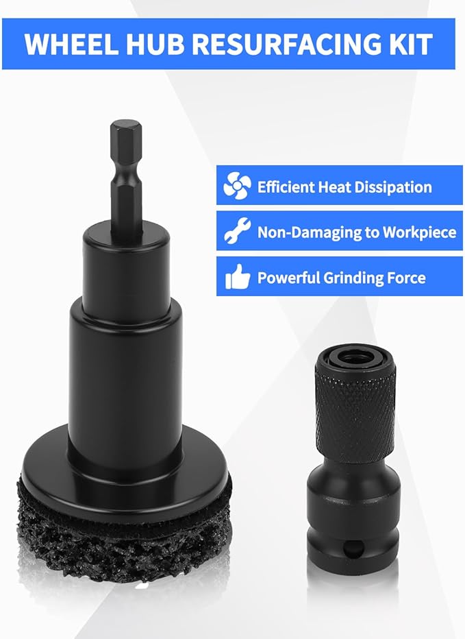 Brake Cleaner & Wheel Hub Cleaning Tool Kit, 5 Grinding Heads for Rust Removal, Fits Drill - Car Truck SUV Maintenance