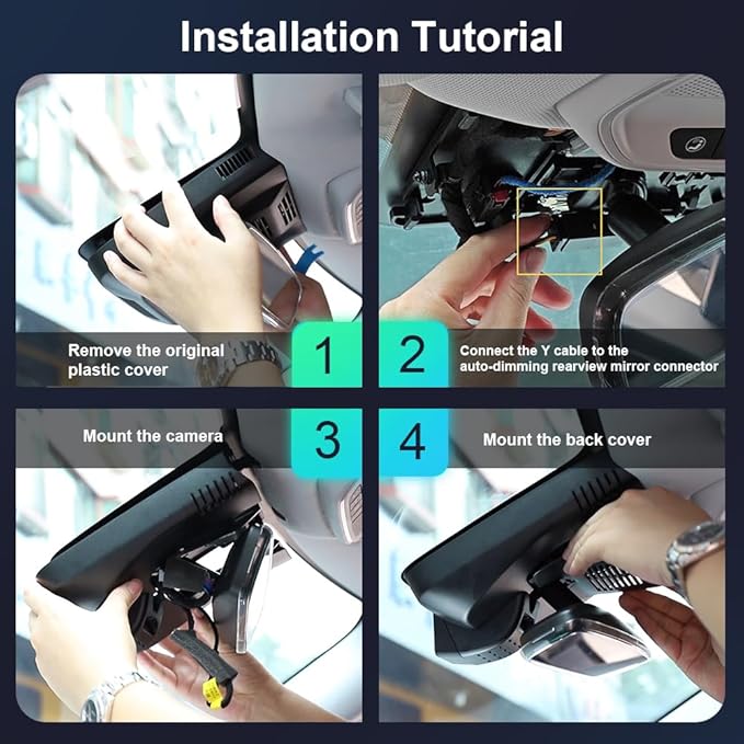 Fitcamx 4K Dash Cam Suitable for Chevy Silverado 2022-2025 (HD2-4925, 8 Vents) 1500 2500HD 3500HD & EV, OEM Style, 2160P UHD Video, WiFi & APP, Loop Recording, G-Sensor, Plug & Play, 64GB Card